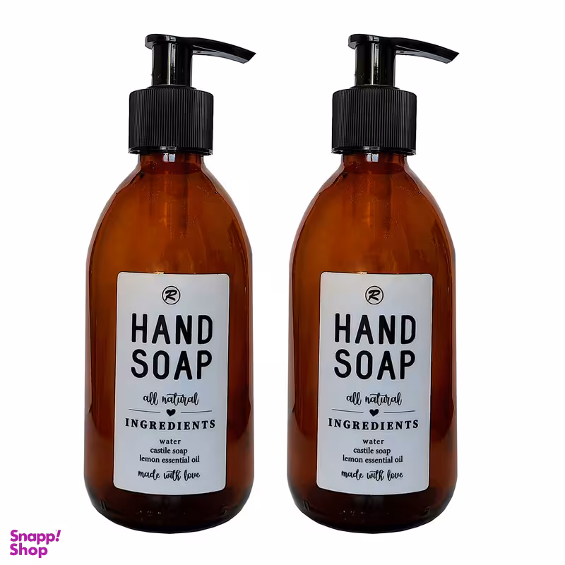مخزن مایع دستشویی مدل DOUBLE HAND SOAP مجموعه دو عددی