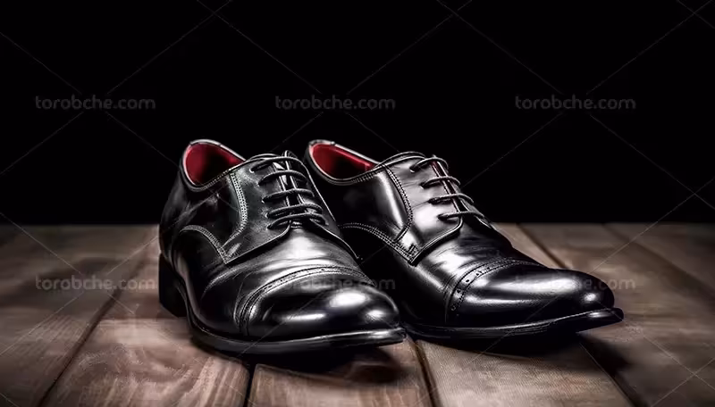 عکس کفش مردانه مشکی | گرافیک با طعم تربچه