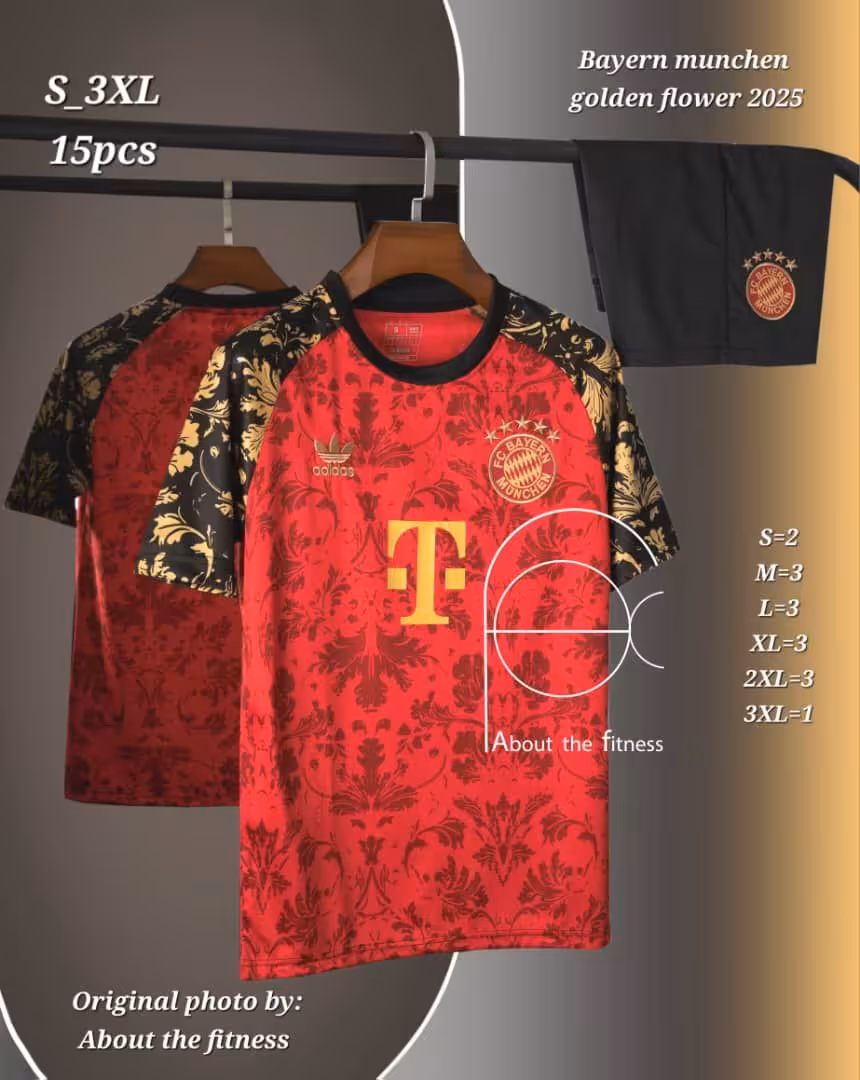 کیت بایرن مونیخ فصل کانسپت golden flower (پیراهن شورت) ورژن هواداری