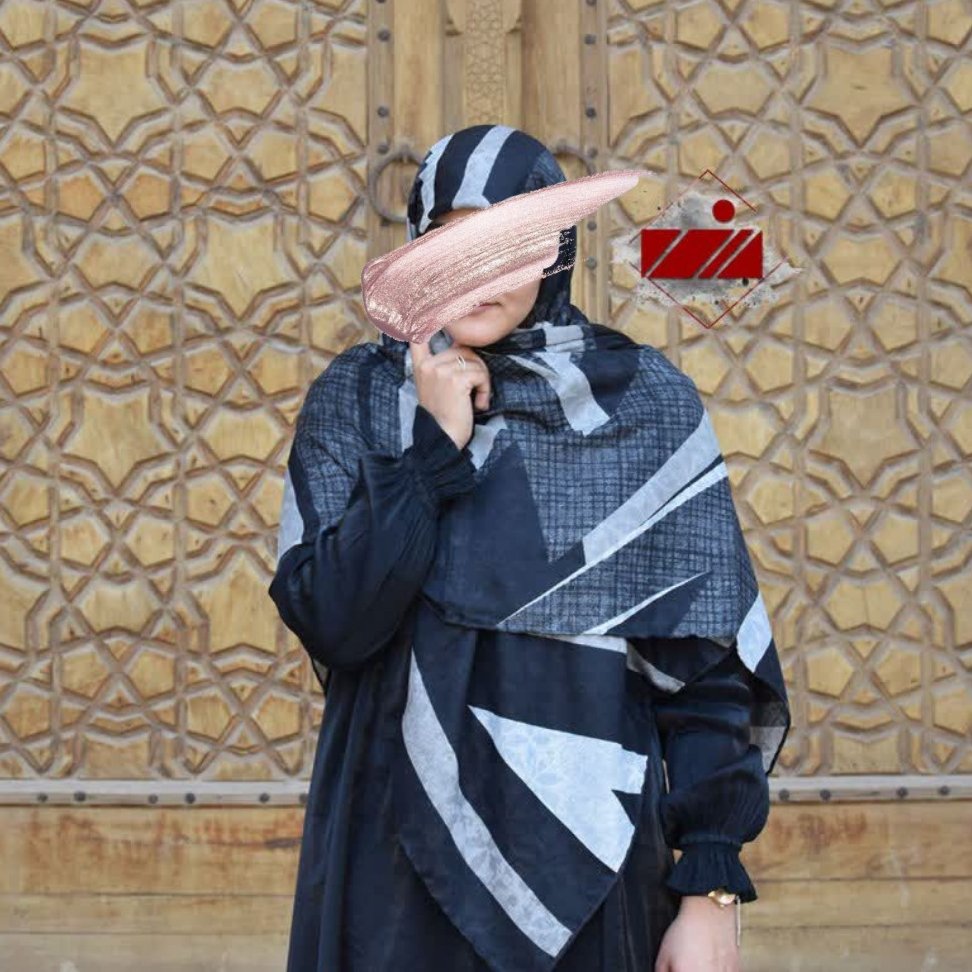 روسری نخی مشکی قواره 140