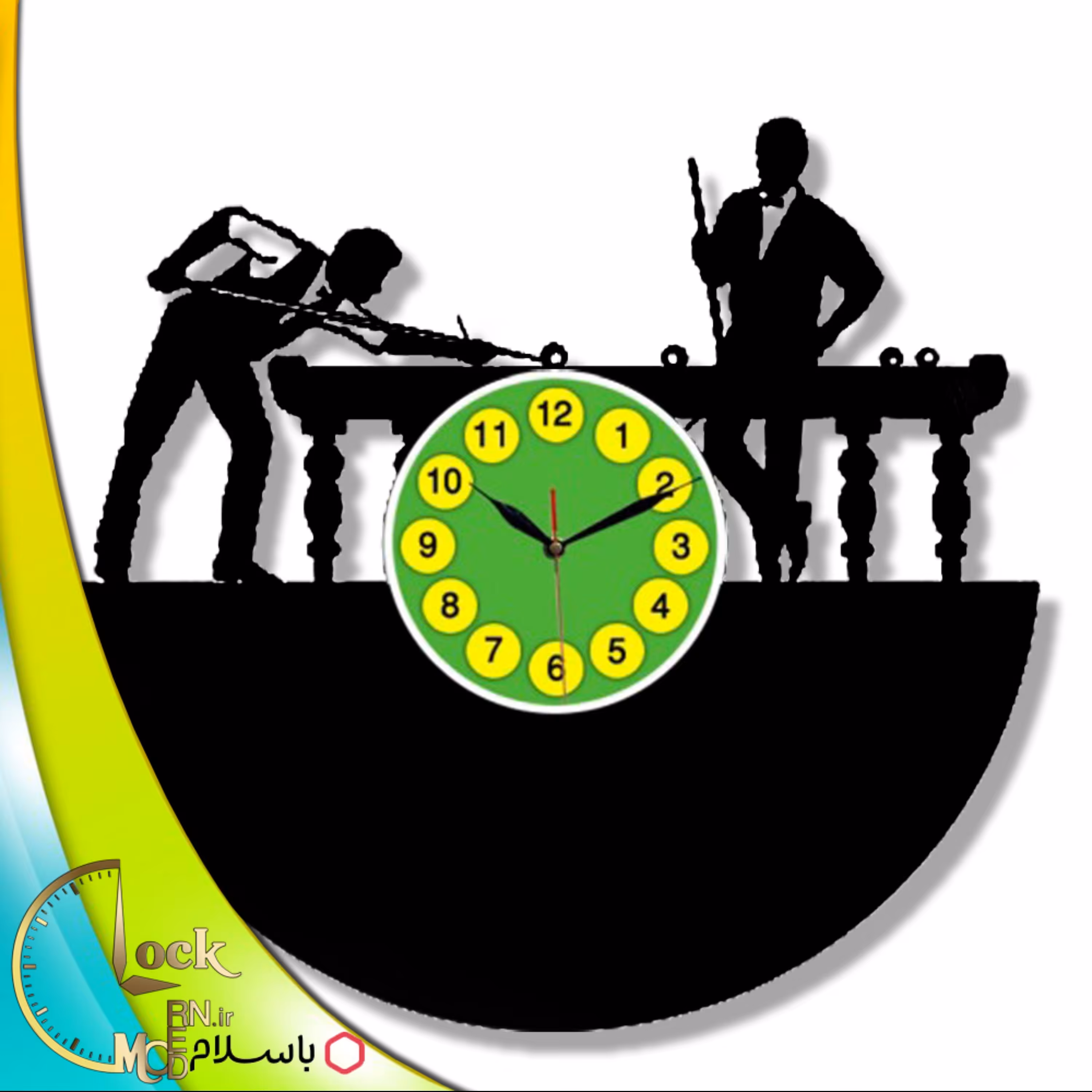 ساعت دیواری طرح بیلیارد کد 484