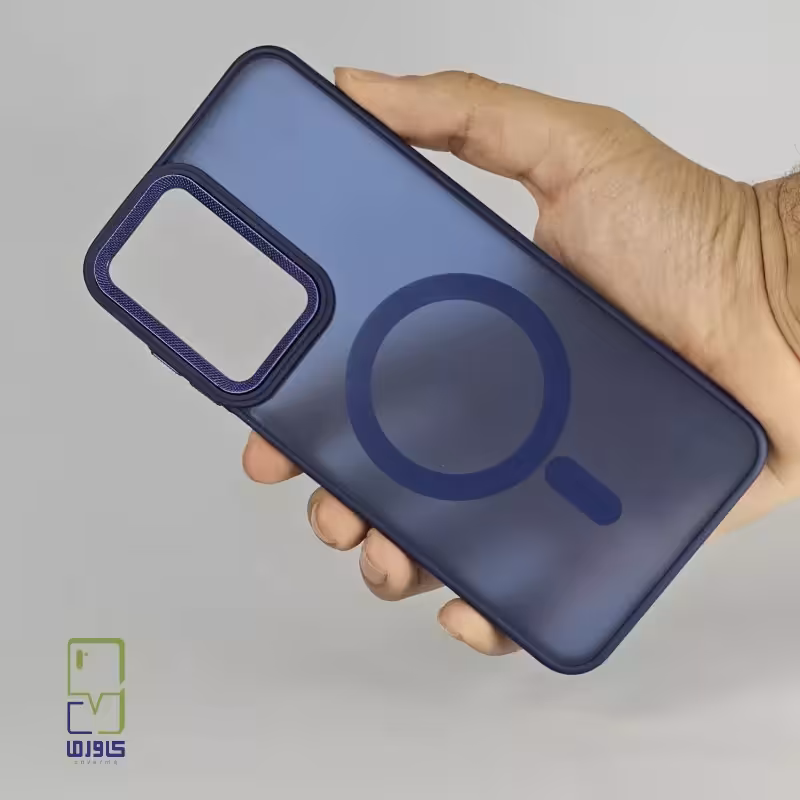 قاب A56 مگ سیف سرمه‌ای | کاور پشت مات مگنتی مقاوم