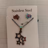 نیم ست استیل  هفت رنگ چهار ستاره ای