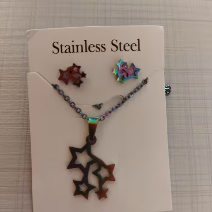 نیم ست استیل  هفت رنگ چهار ستاره ای