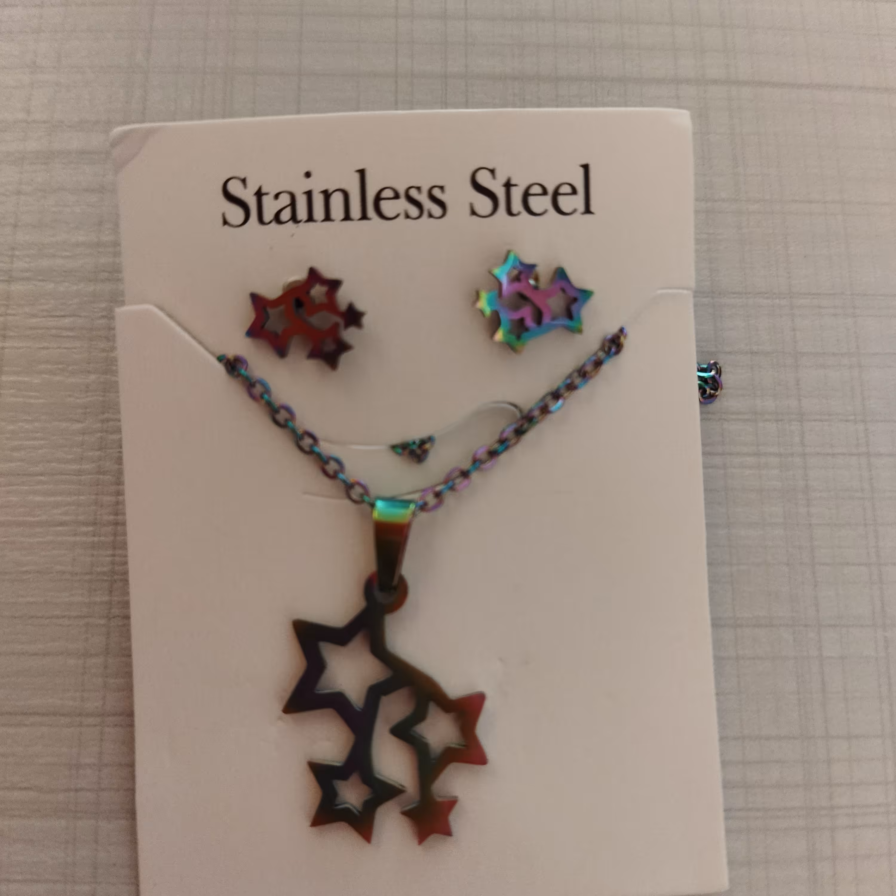 نیم ست استیل  هفت رنگ چهار ستاره ای