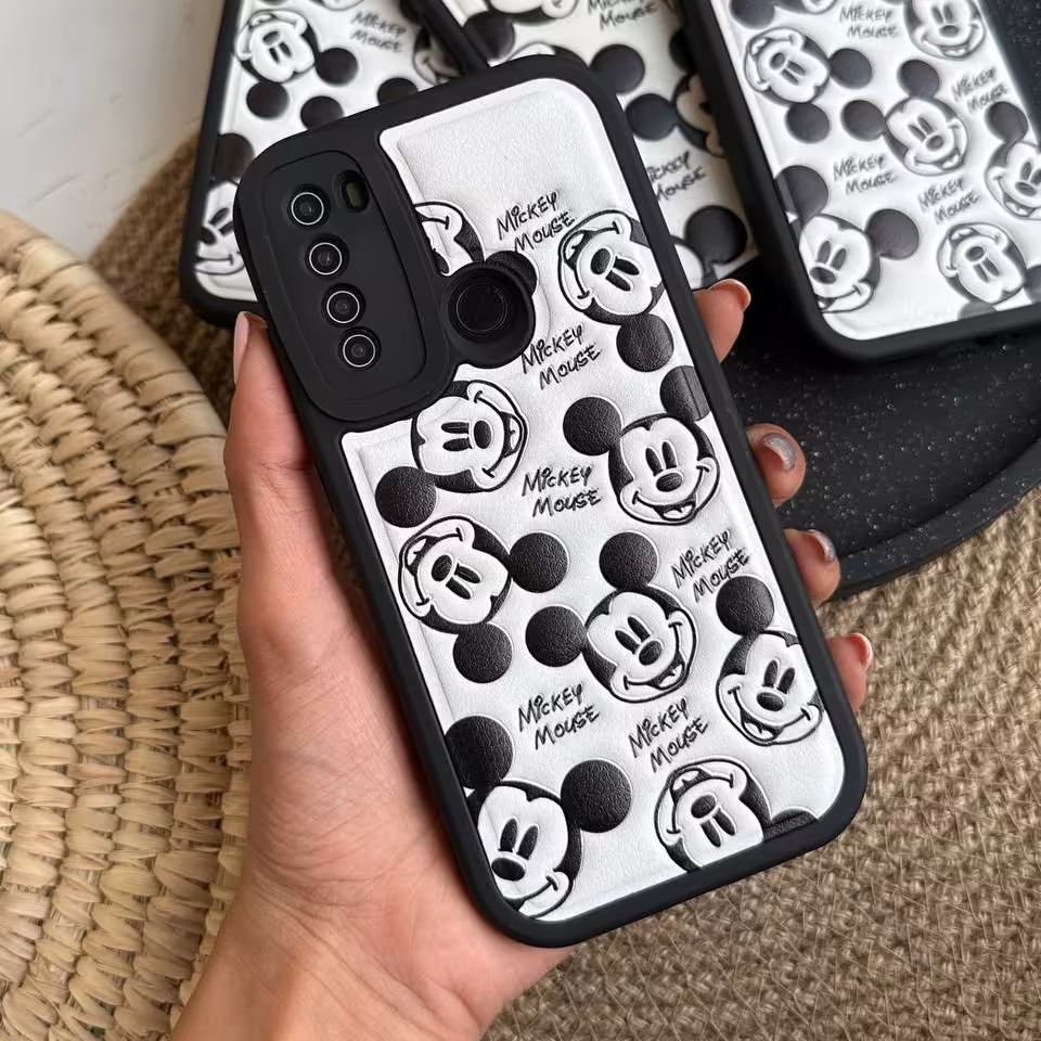 قاب گوشی میکی چرمی برجسته مناسب گوشی سامسونگ شیائومی آیفون