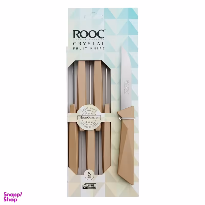 کارد میوه‌ خوری روک مدل کریستال بسته 6 عددی