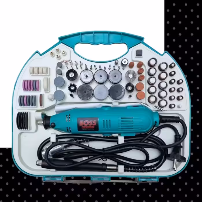 فرز مینیاتوری 211 پارچه برند باس دیمر دار مناسب سنباده زنی،سوراخکاری،پولیش زنی و برشکاری