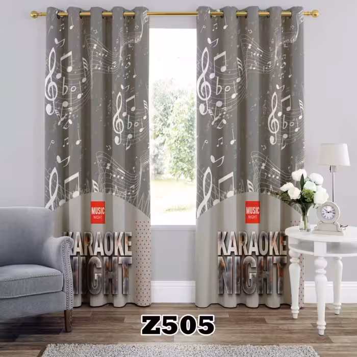 یک عدد پنل پرده اماده طرح موسیقی z505