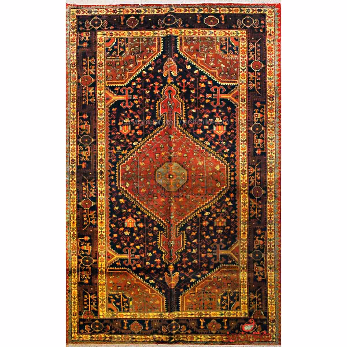 فرش دستباف تویسرکان لاکی کد 108199