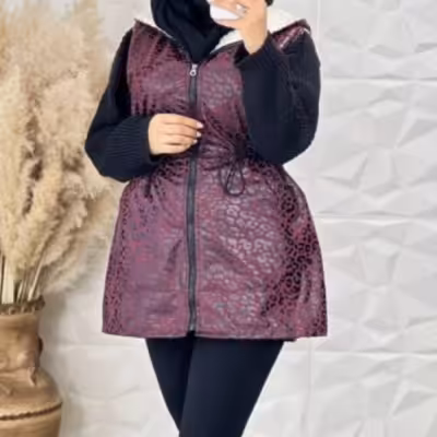 پافر دخترانه شیک پلنگی