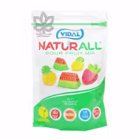 پاستیل با طعم و رنگ طبیعی میکس میوه های ترش شکری ( بدون گلوتن , وگن ) 180 گرم ویدال - vidal