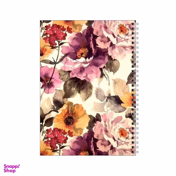 دفتر مشق 80 برگ بامبیلیپ طرح پترن گل گلی کلاسیک کد 1145112