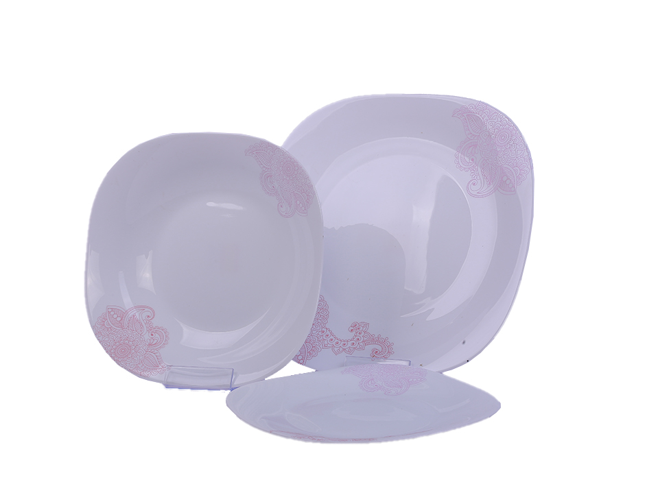 سرویس 6نفره اوپال Leon طرح آلیس صورتی