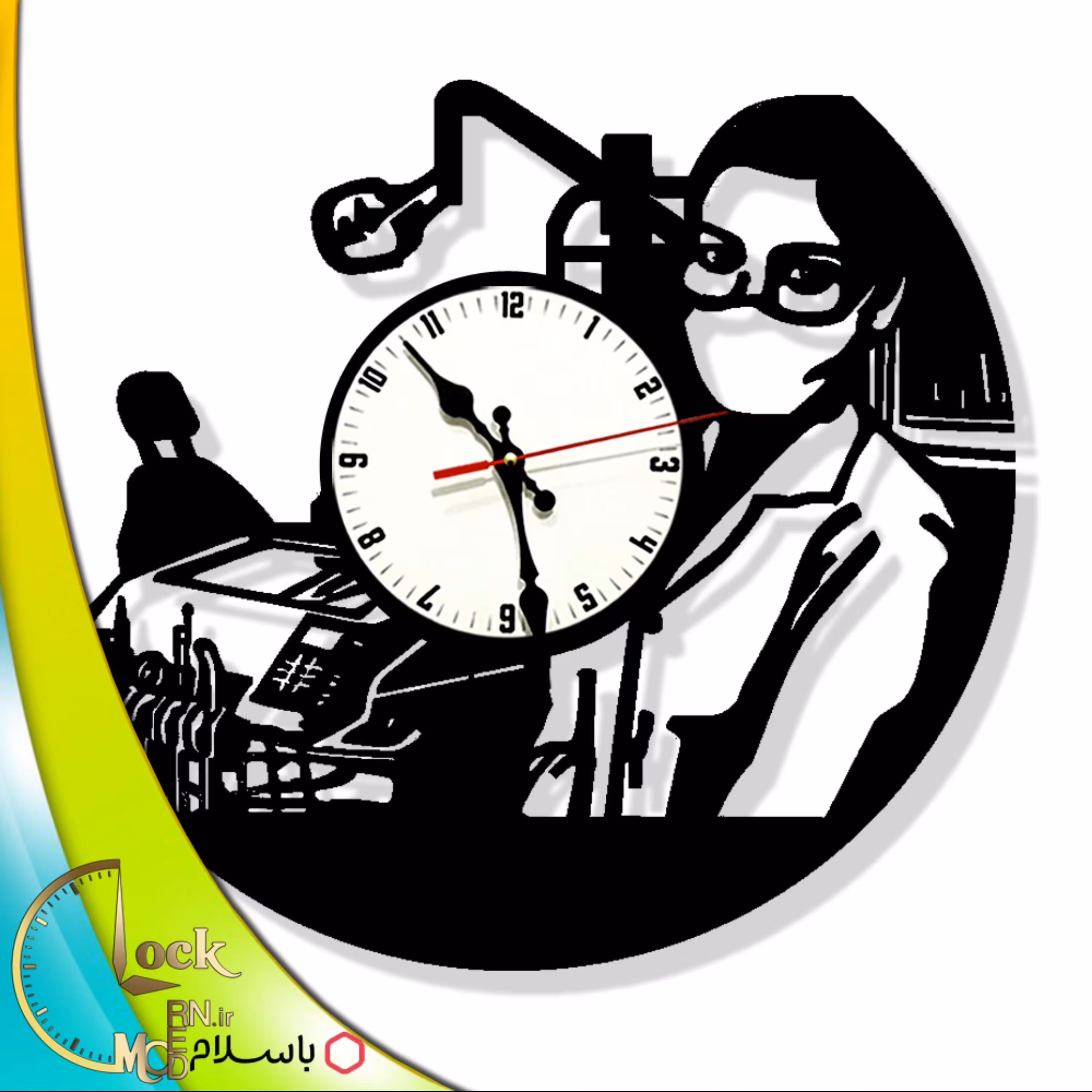 ساعت دیواری طرح دندانپزشکی کد 669 (پس کرایه)
