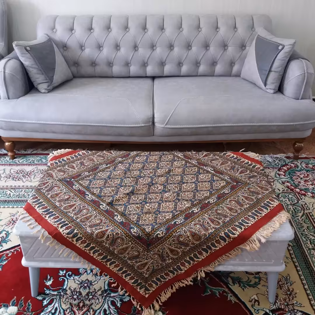 سفره قلمکار اصفها ن طرح مسجدشیخ لطف الله قابل شستشو