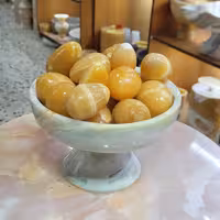 تخم مرغ سنگی ، سنگ طبیعی مرمر پرتغالی ، مشابه تخم مرغ طبیعی ، بهترین انتخاب برای سفره هفت سین ،