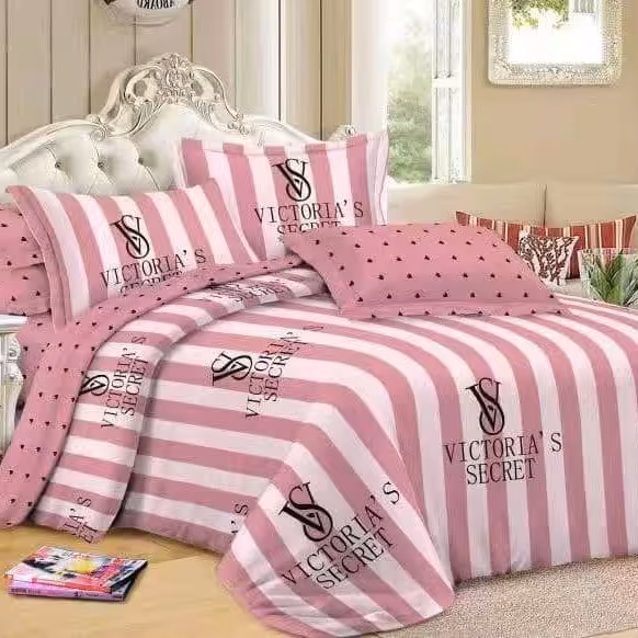 روتختی دورو طرح دار دونفره  6 تیکه طرح ویکتوریا جنس نخ کتان 