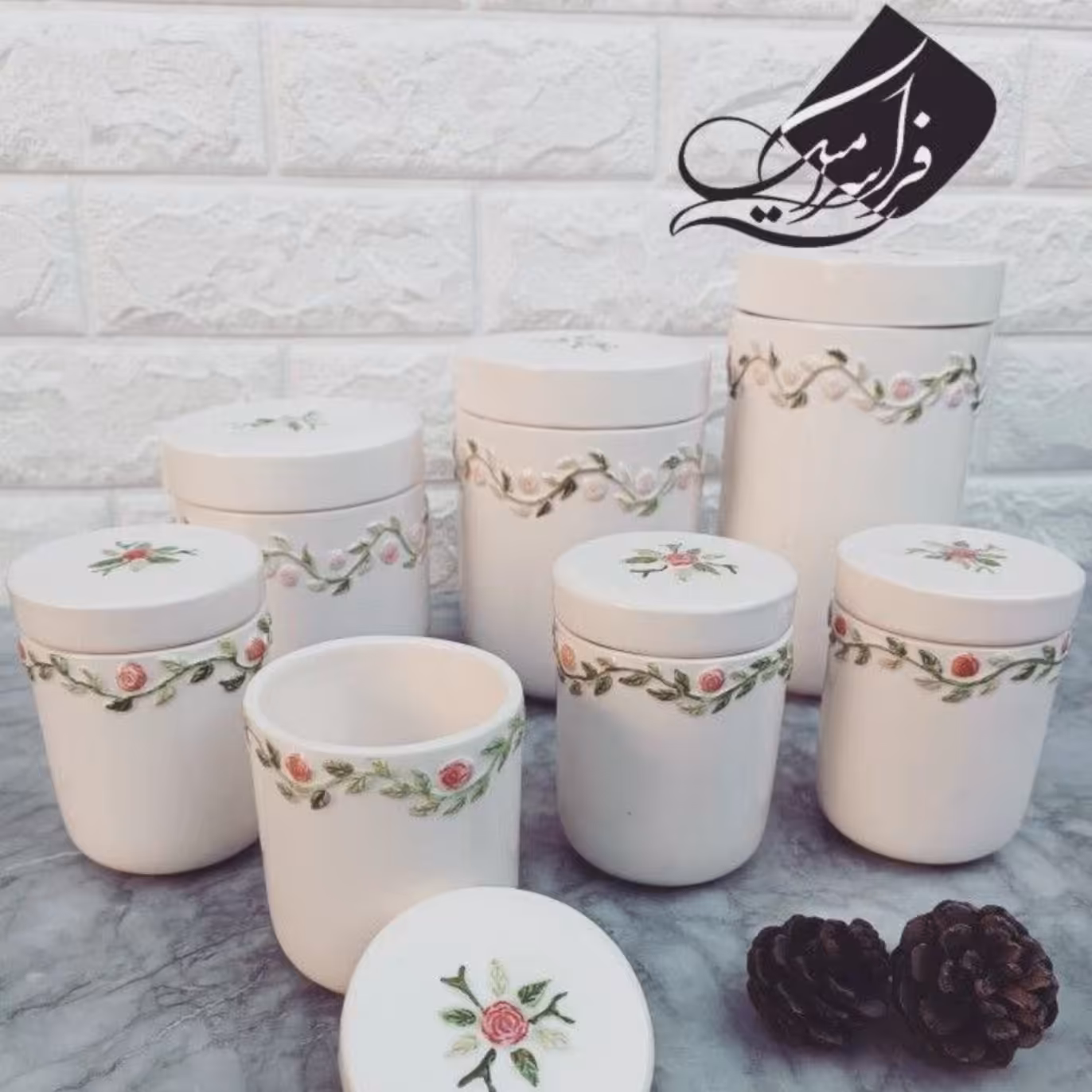 ست پاسماوری گل  برجسته 