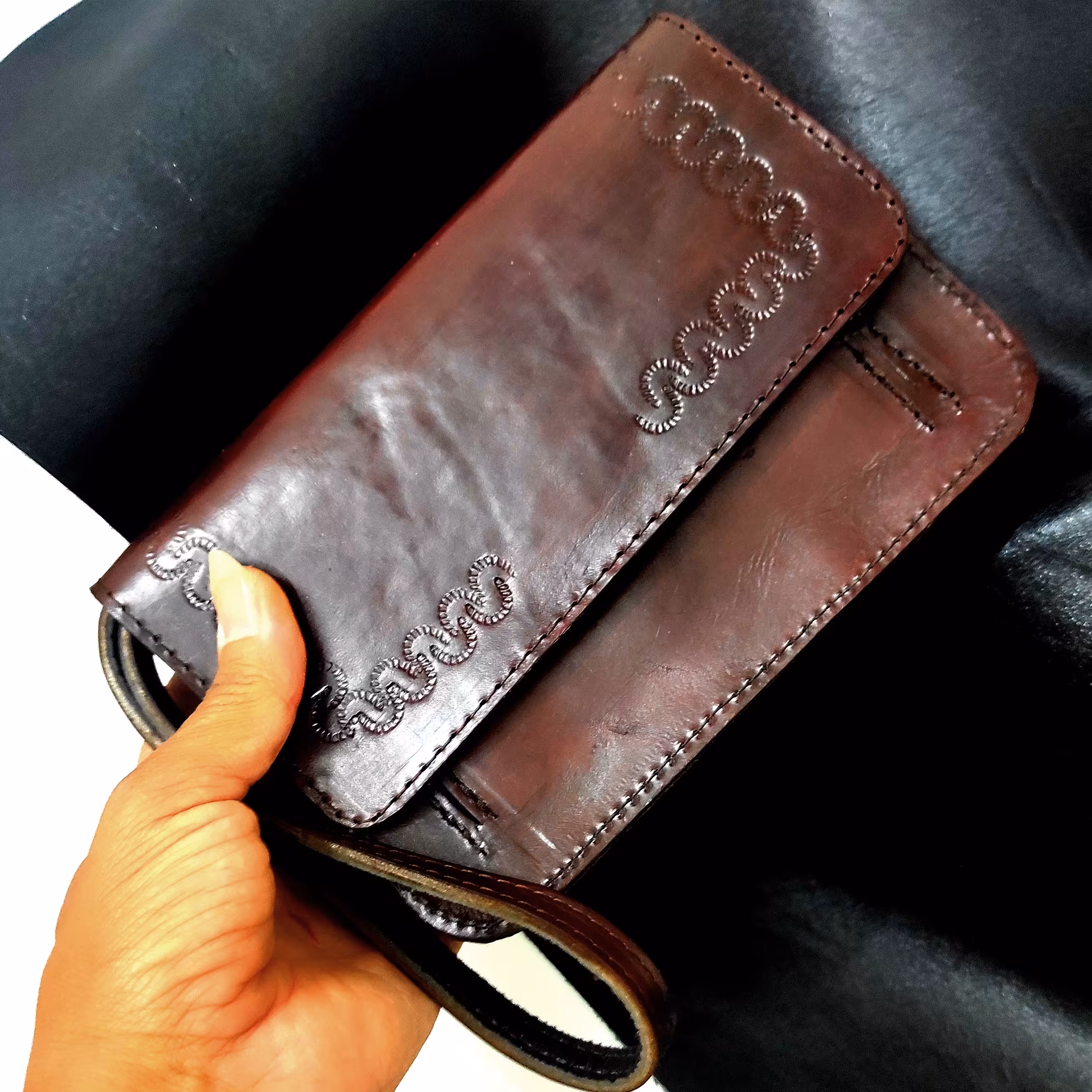 کیف مدارک مچی چرم همدان (گاو میش طبیعی)