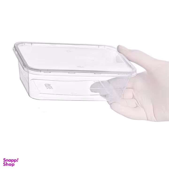 ظرف یکبار مصرف مدل q853 بسته 10 عددی بی رنگ شفاف