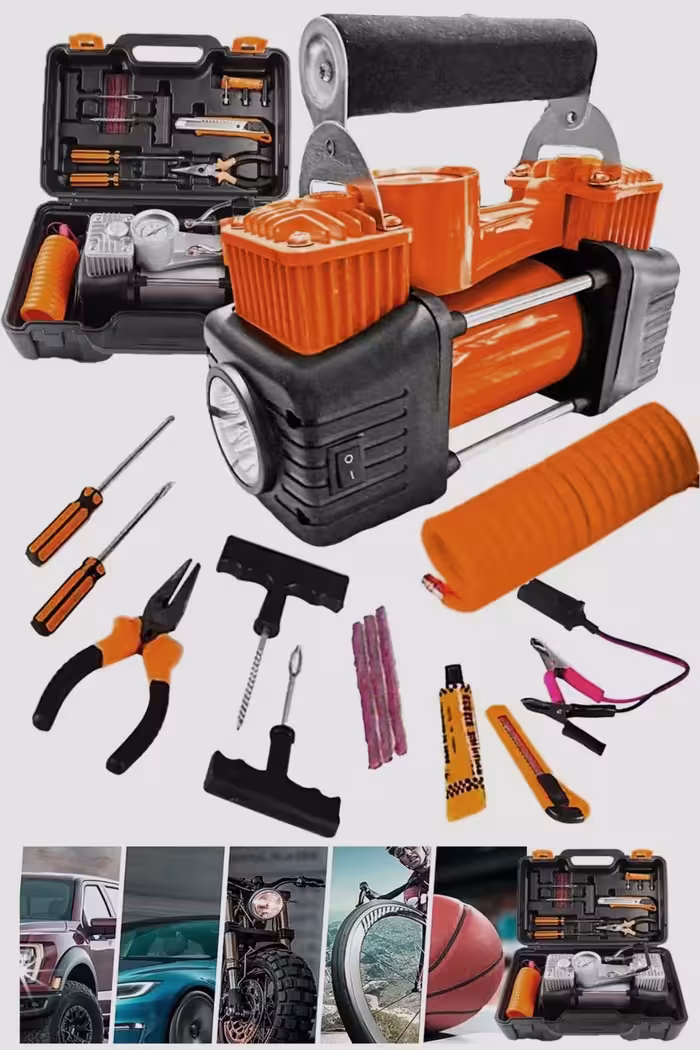 پیستون دوتایی بدنه سریال PRO PISTON 12 V 150 PSI 85 LT CAR TIRE TRETING MoonTech