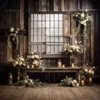 بک دراپ گل با شمع | گرافیک با طعم تربچه