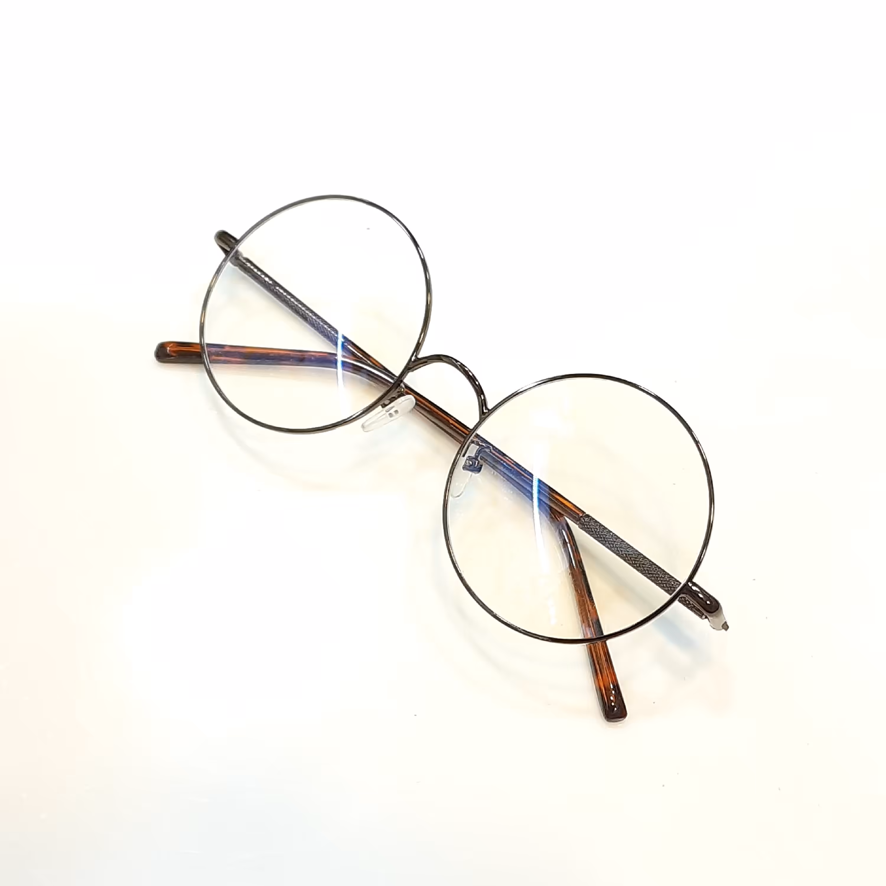 عینک طبی گرد  جنس فریم تمام قاب فلزی فانتزی سایز بزرگ