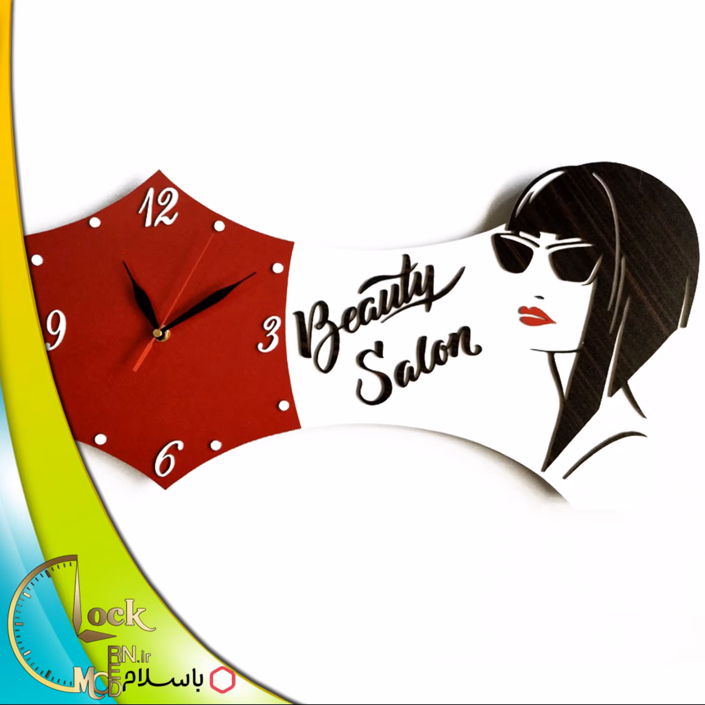 ساعت دیواری لوکس و زیبایی خاص سالن زیبایی زنانه کد 105 (پس کرایه)