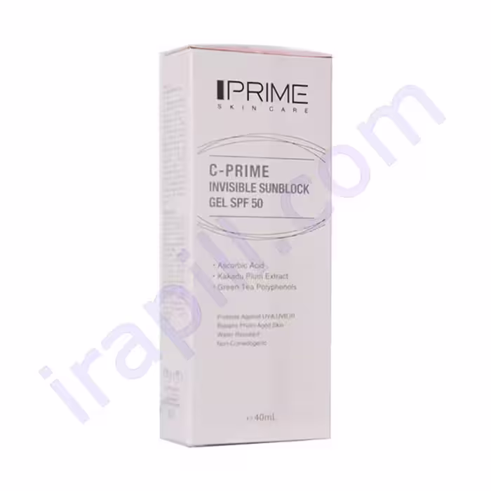 ژل ضد آفتاب حاوی ویتامین SPF 50 C پریم 40 میلی لیتر