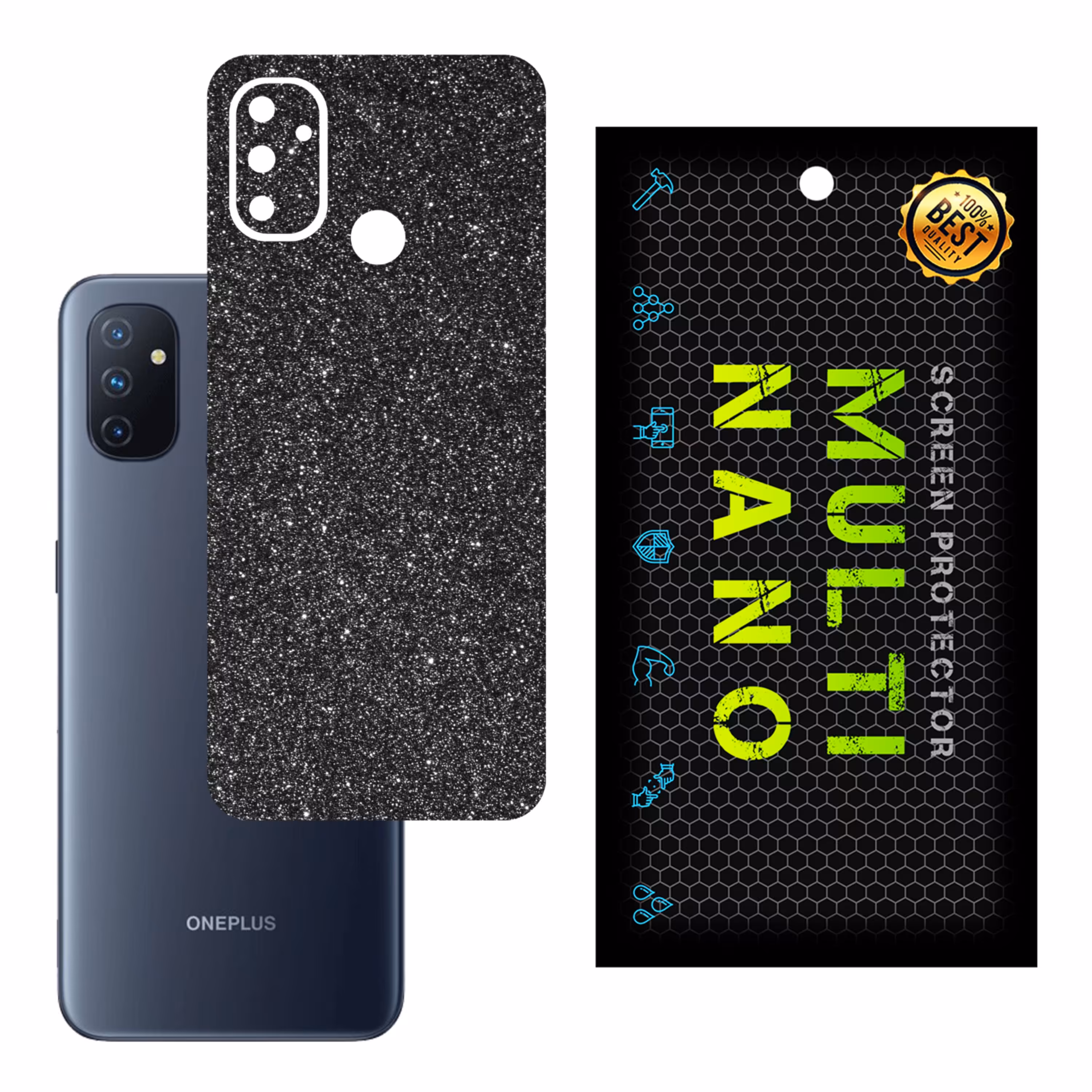 برچسب پوششی MultiNano مدل X-G1F-Gray برای پشت موبایل وان پلاس Nord N100