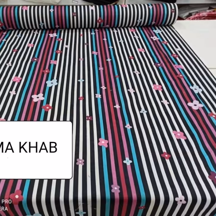 پارچه راه راه ریز گلدار