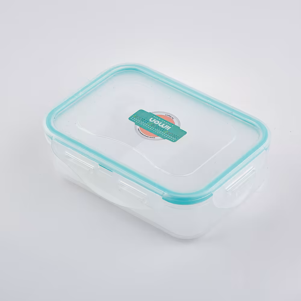 ظرف نگهدارنده مستطیل 2خانه الوان -لیمون