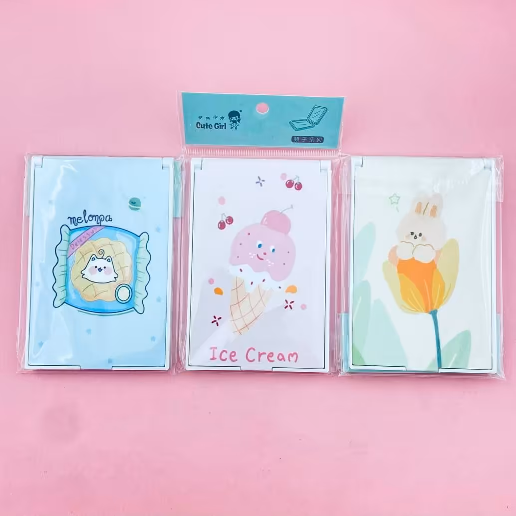 آینه جیبی مستطیلی فانتزی