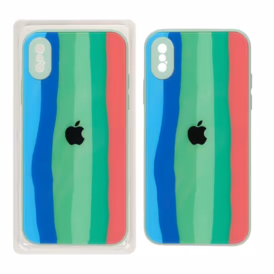 قاب گوشی آبرنگی پشت گلس محافظ لنزدار برای Iphone X Max/Xs Max کد 241