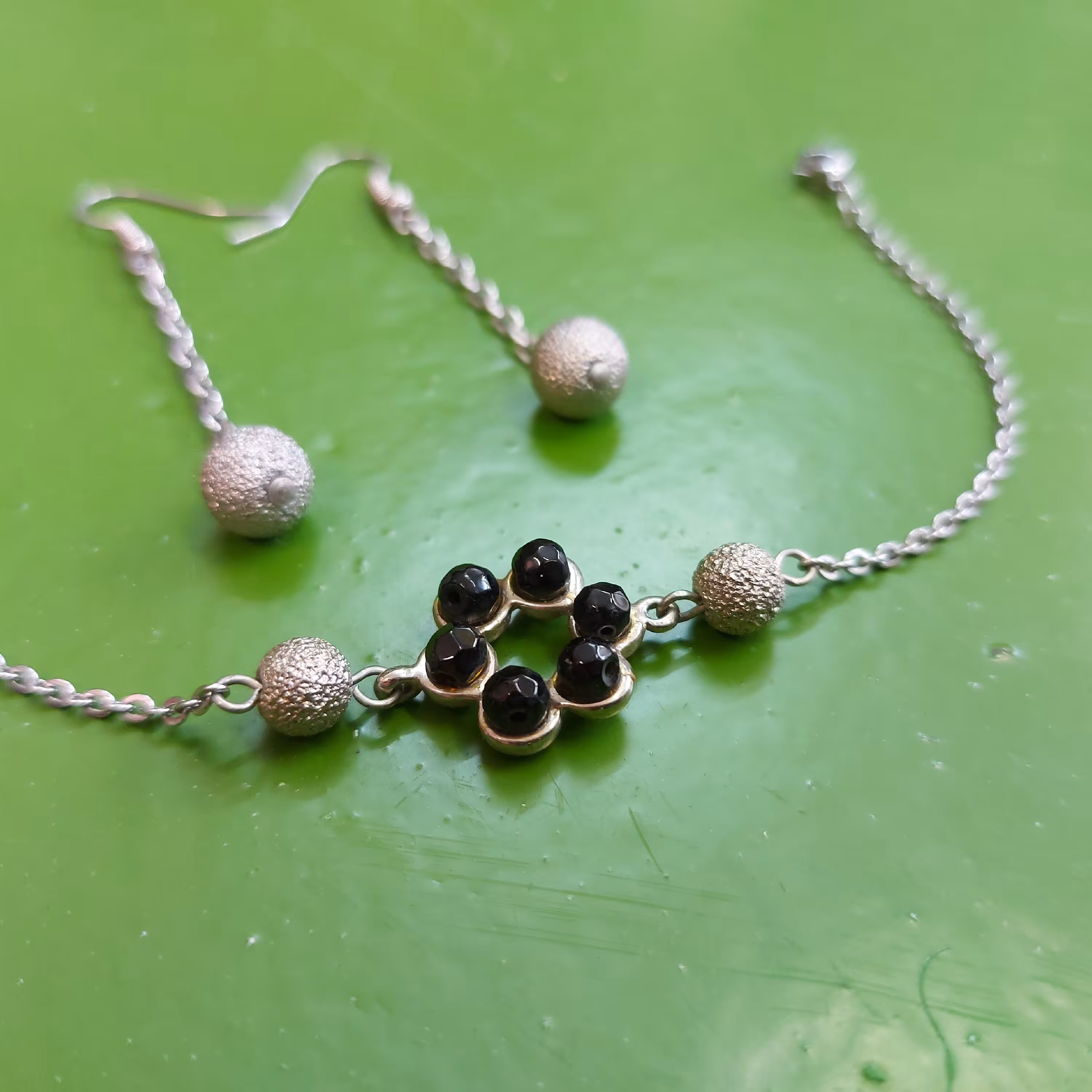 نیم ست دستبند و گوشواره استیل آبکاری اعلا