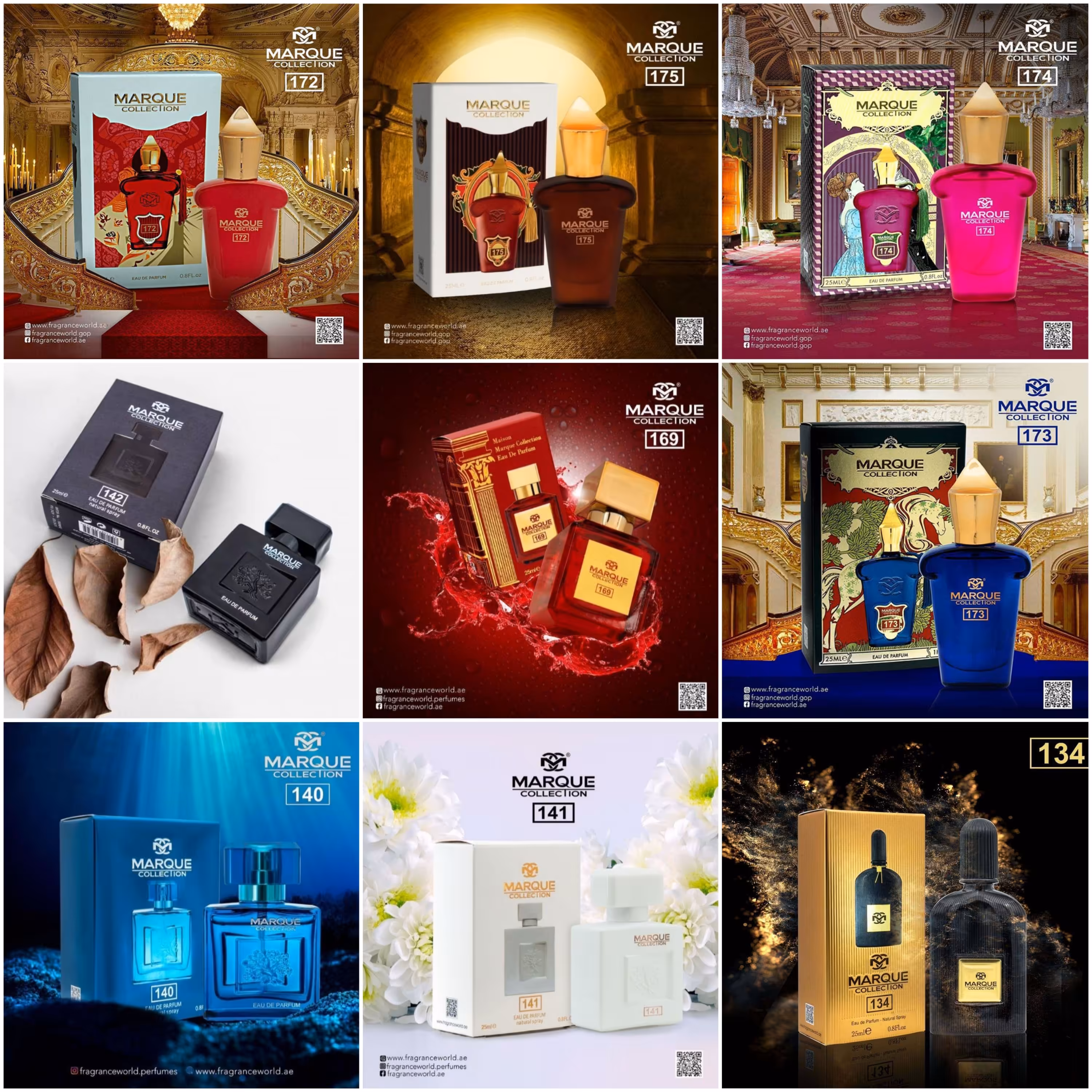 عطر های مینیاتوری برند مارکویی کالکشن در حجم 25 میل ( Marque collection )