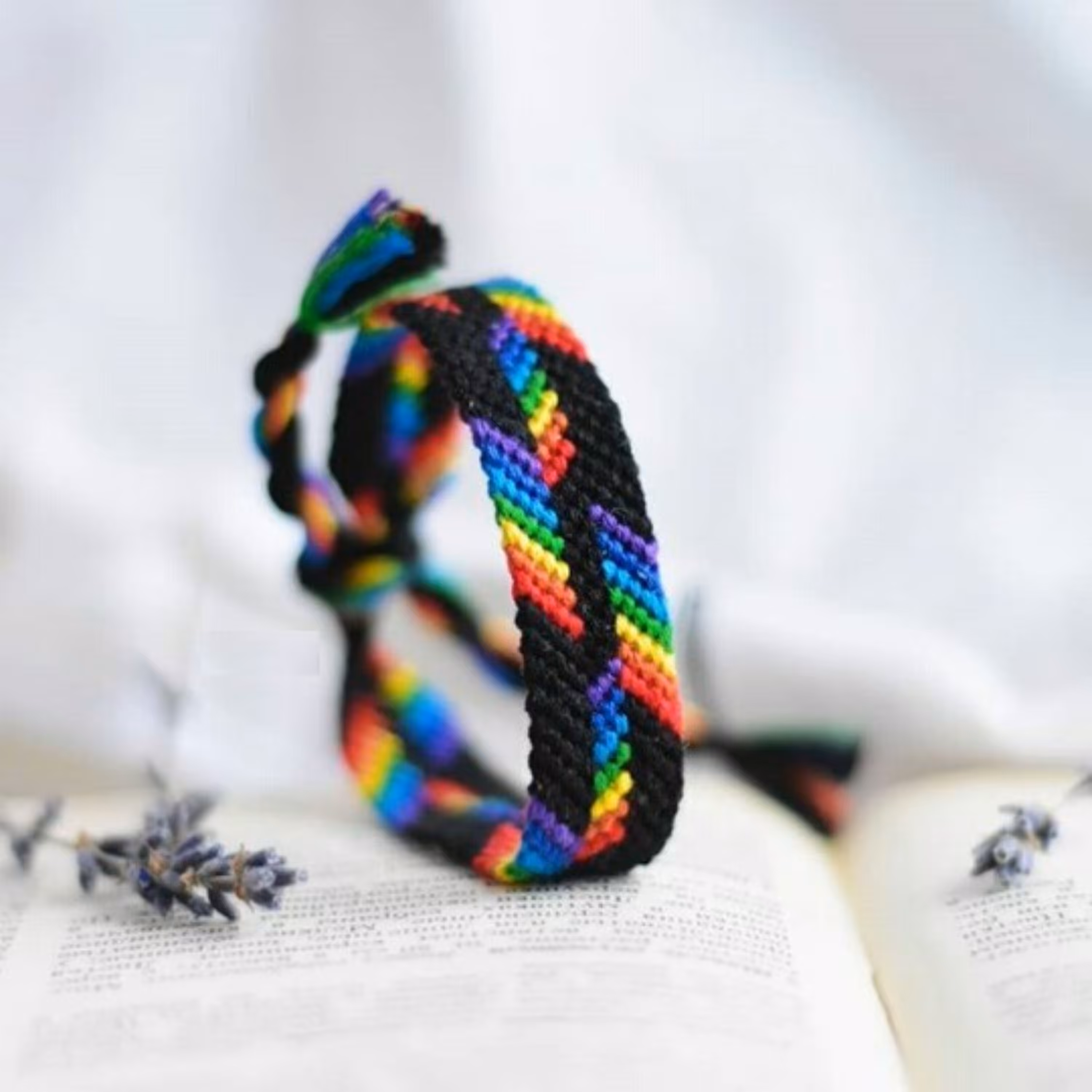 دستبند دوستی طرح رنگین کمان سه تیکه کد 106