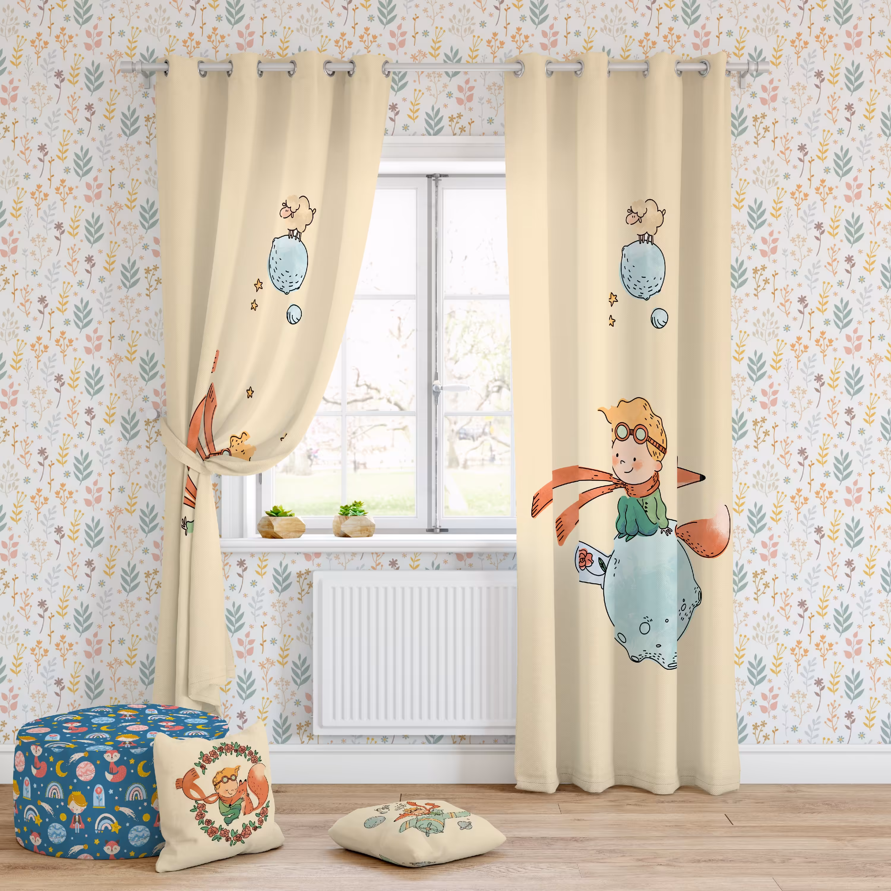 پرده پنلی اتاق خواب مدل شازده کوچولو