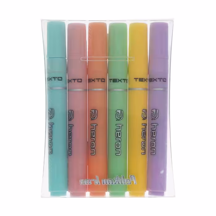 ماژیک علامت گذار پلیکان مدل Heron مجموعه 6 عددی 