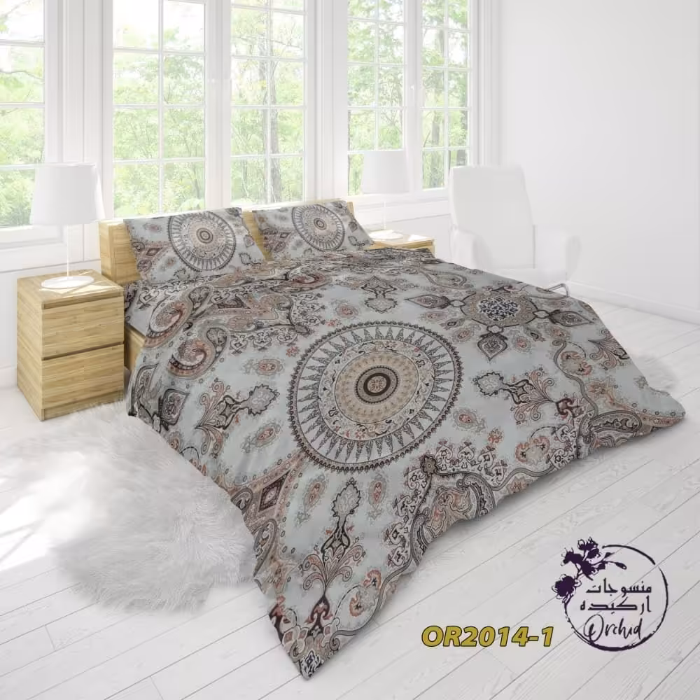 روتختی دونفره پارچه کتان نخ OR2014-1