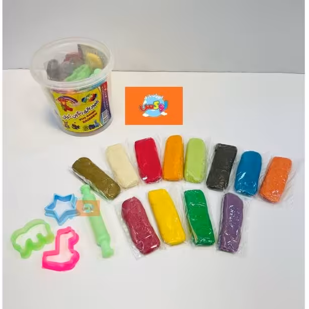 خمیر بازی12رنگ با ابزار(نمایشگاه جمکران خورشیدآل یاسین سوغات فرهنگی اسباب بازی