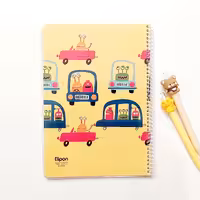 دفتر 60 برگ مجلد  الیپون طرح ماشین2