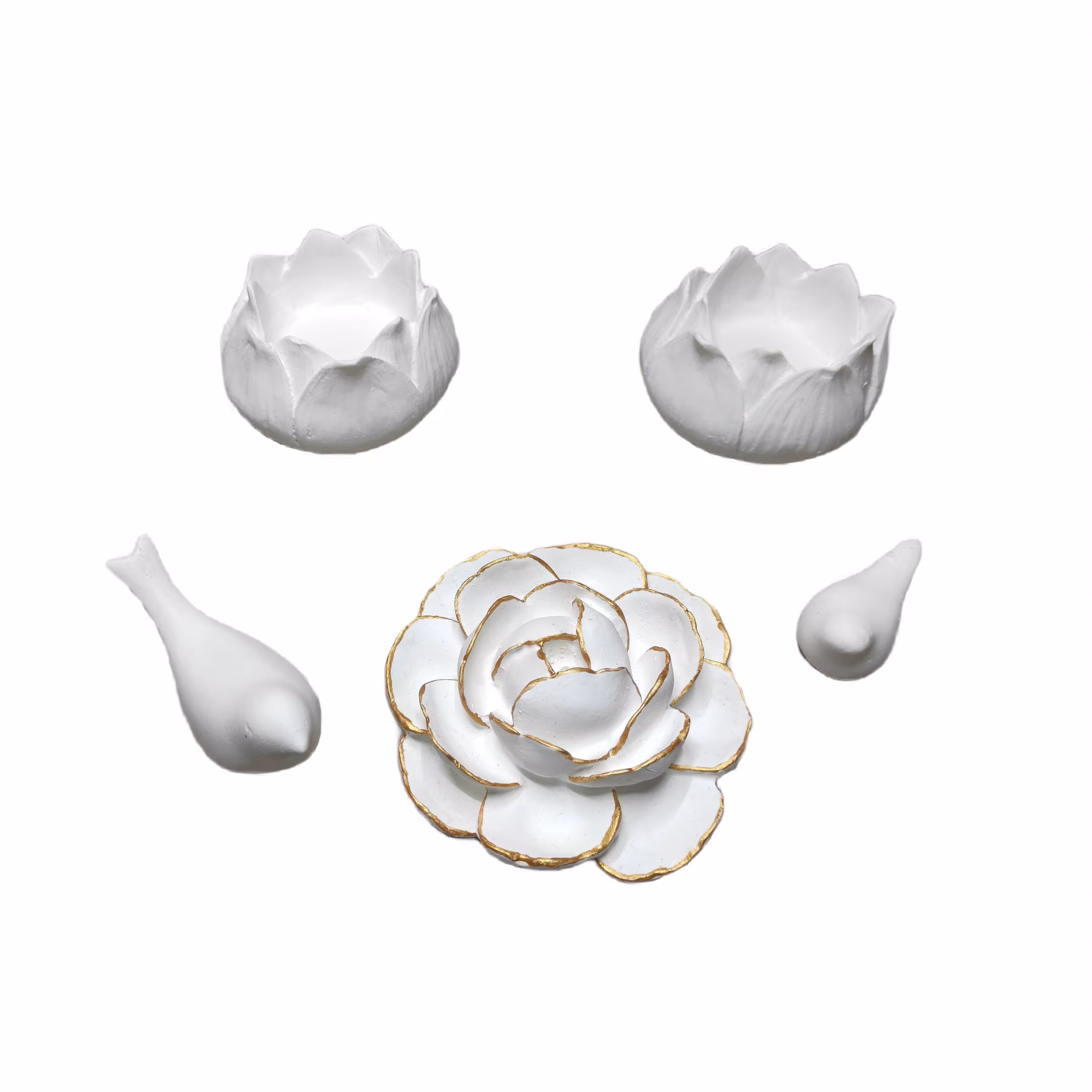 مجموعه 5 عددی جاعودی و جاوارمر طرح گل و یک جفت کبوتر