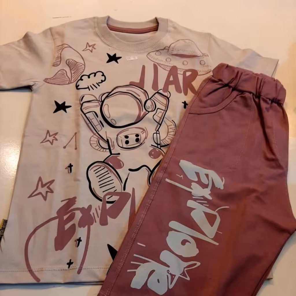 تیشرت و شلوارک پسرانه و دخترانه.اسپرت.سایز 50و55.بسیار لطیف و نخ پنبه عالی