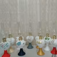 چراغ فیتیله ای متوسط با شیشه بلند(گردسوز) ترانسفر    