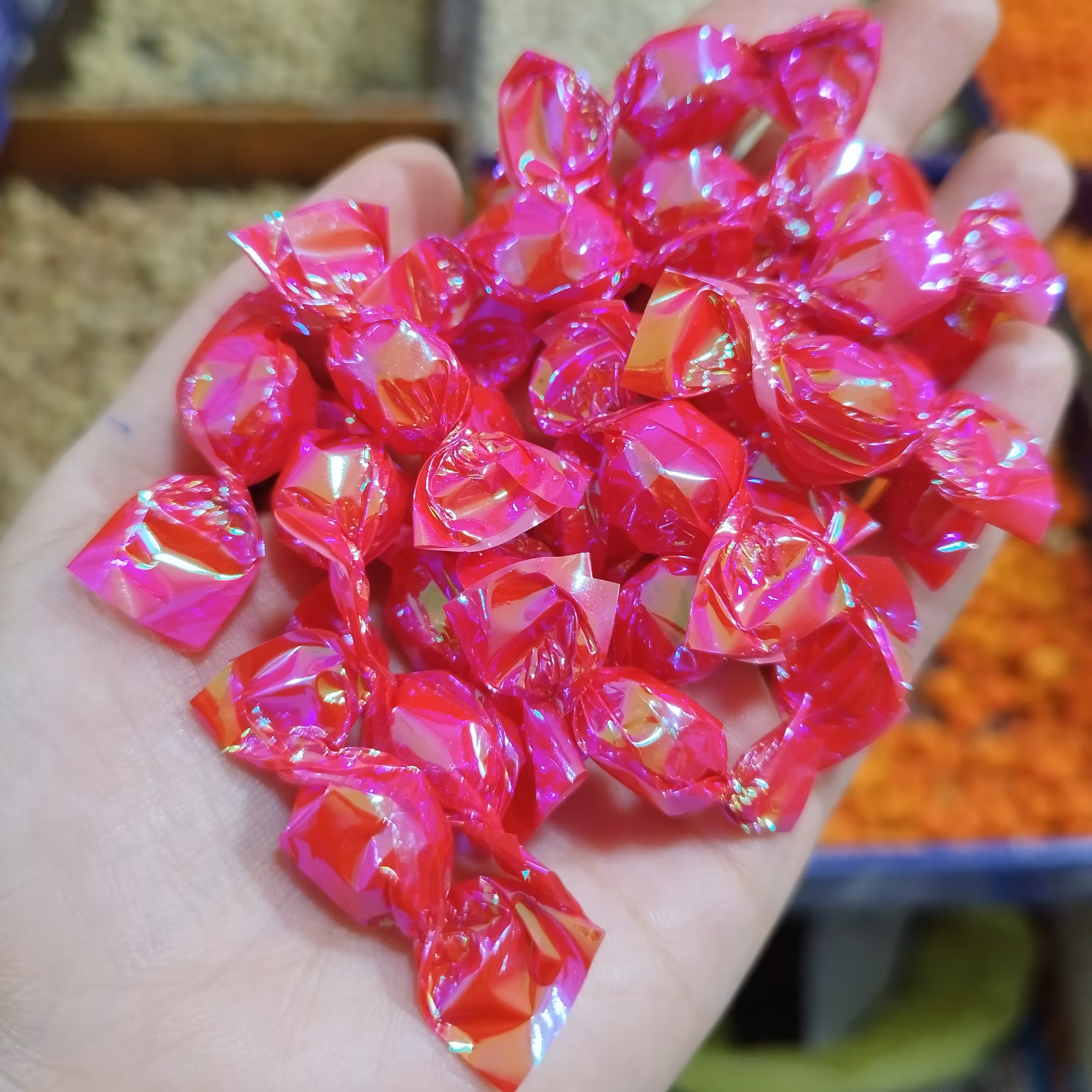 شکلات ریز براق مینی کندی اناری (200گرمی)