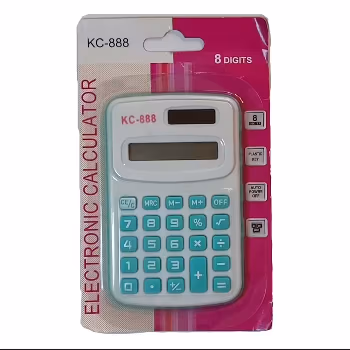 ماشین حساب جیبی مدل KC-888رنگ سبز 8کاراکتر