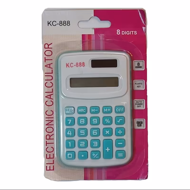 ماشین حساب جیبی مدل KC-888رنگ سبز 8کاراکتر