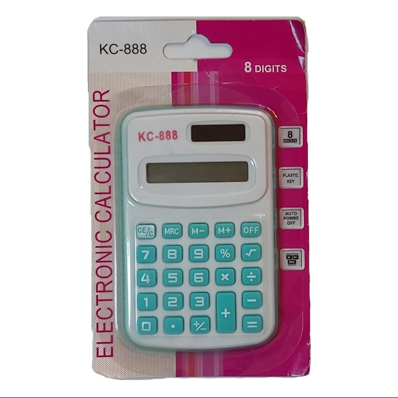 ماشین حساب جیبی مدل KC-888رنگ سبز 8کاراکتر